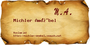 Michler Amábel névjegykártya